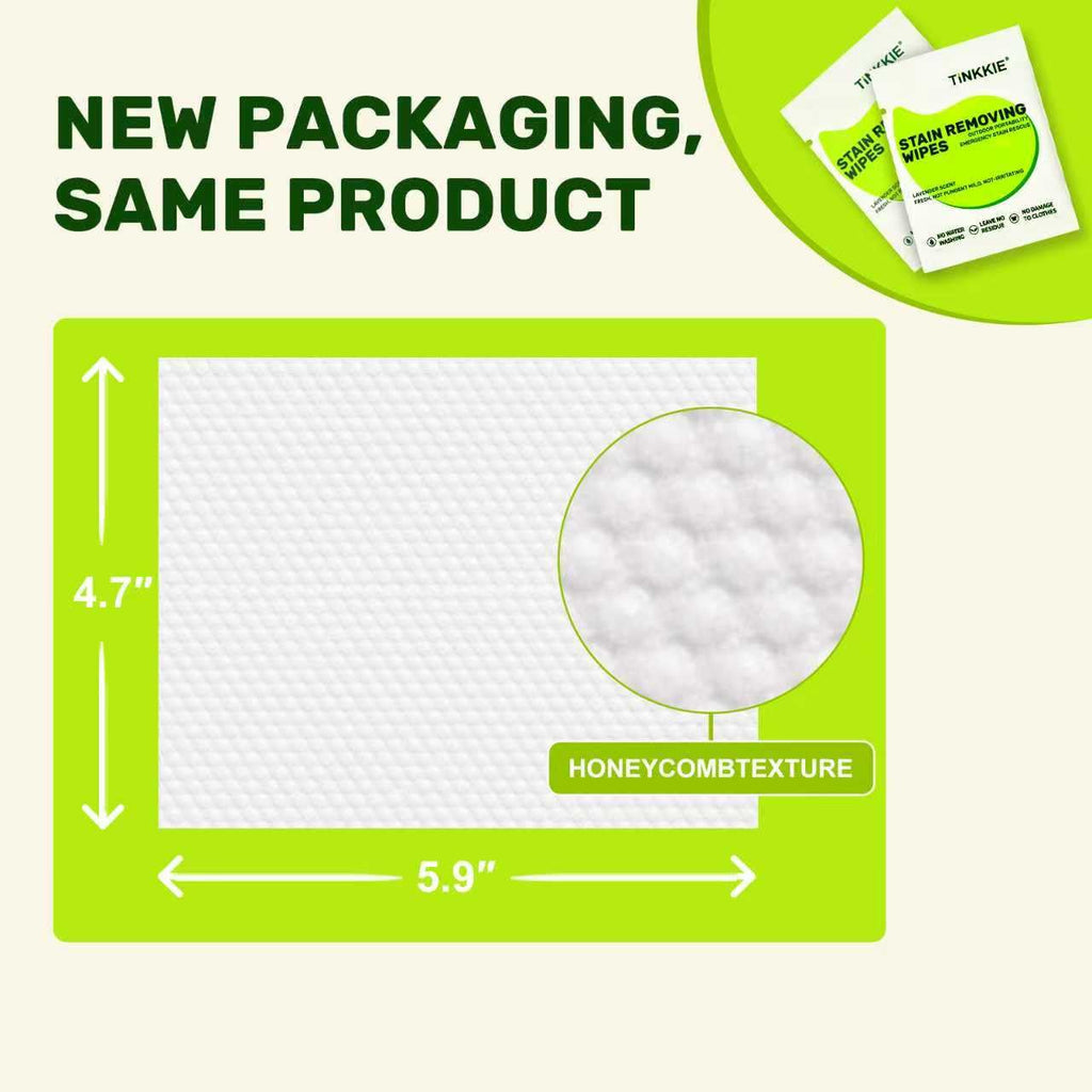 Stain Remover Wipes for Clothes & Fabric, 26 Pack