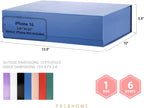 Large Gift Box 13.5x10x3.5 Inches, Sturdy Shirt Box with Magnetic Lid for Multiple Occasions (Glossy Blue)