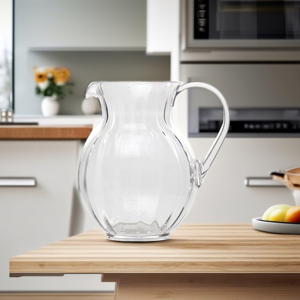 G.E.T. P-4090-PC-CL-EC Shatterproof Plastic Lemonade/Margarita Pitcher, 90 Fluid Ounce, Clear, Set of 1