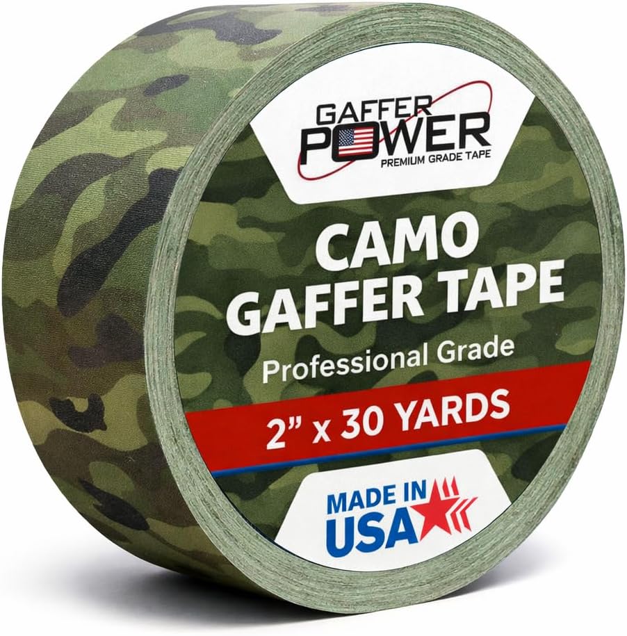 Army Green Camo Gaffer Tape 2 Inch x 25 Yards, USA Made