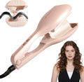 Hair Crimper Waver, 1.45" Dual Barrel S Waver for Beach Waves, Ceramic Curling Iron, Effortless Hair Waving Tool for