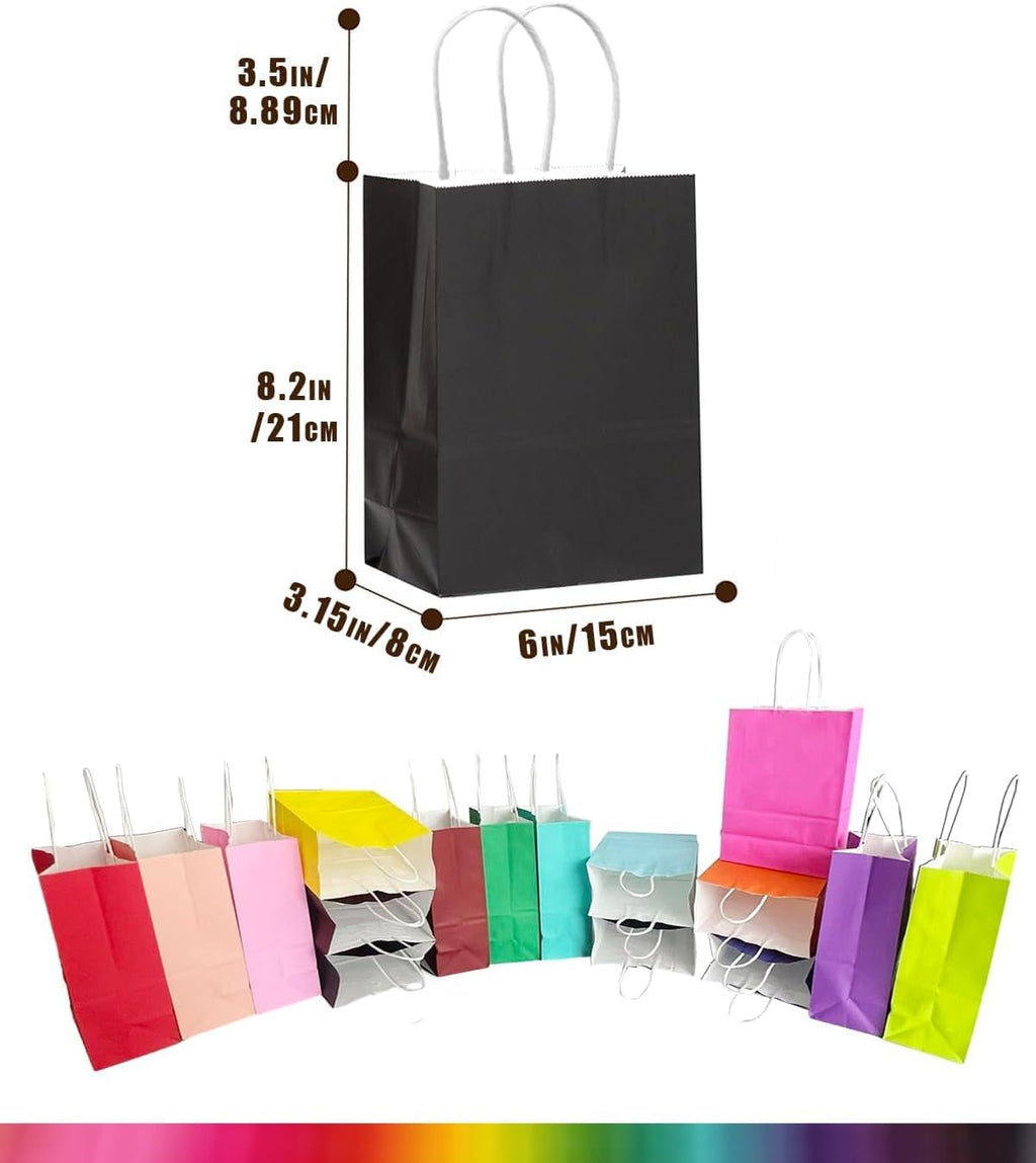 32Pcs Paper Gift Bags with Handles, 16 Different Senior Colors