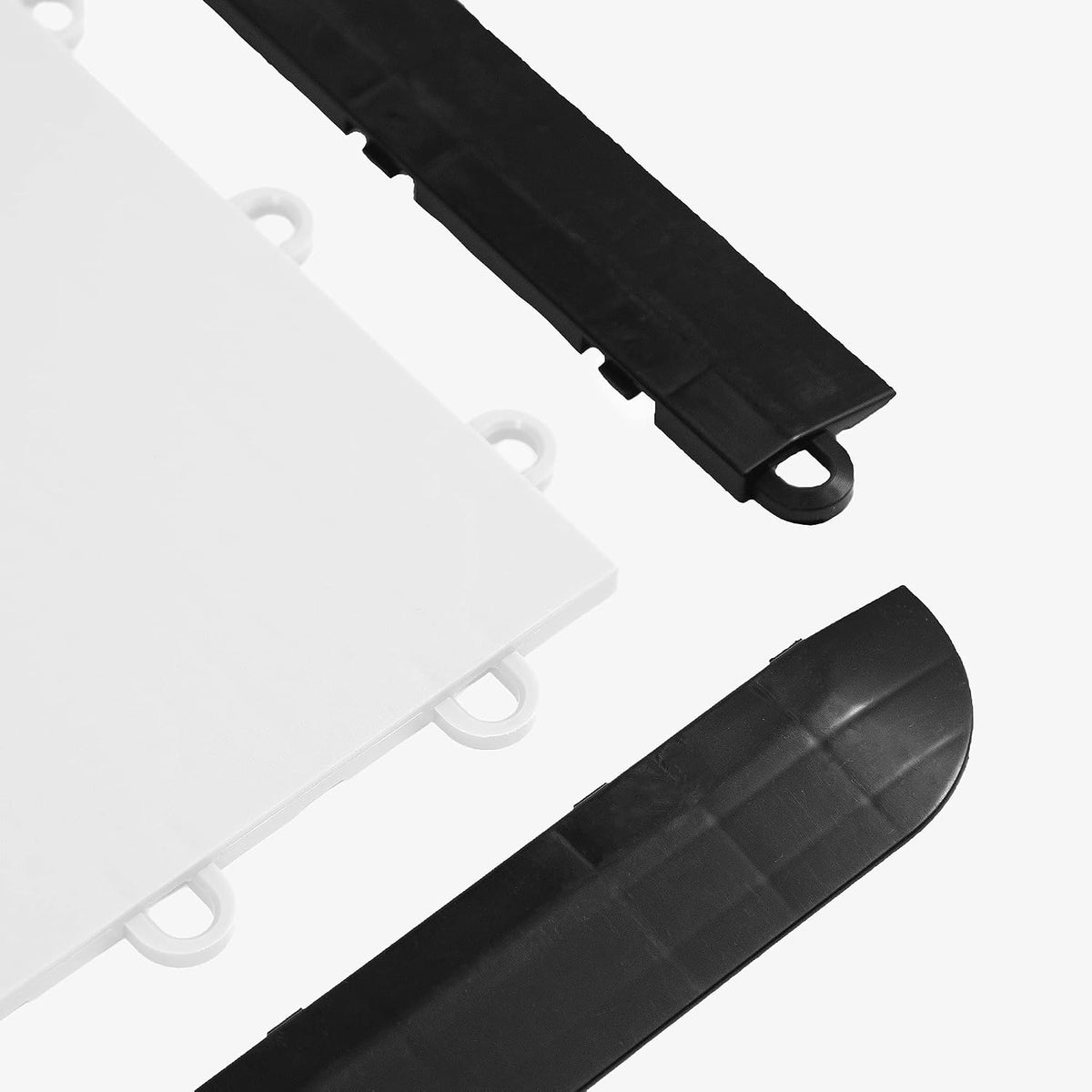 Edge Pieces for Nitro Interlocking Garage Floor Tiles | Ramped Edges for Our Plastic Floor Tiles to Build Smarter