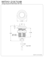 Kingston KAT315 Garbage Disposal Air Switch Button, Oil Rubbed Bronze