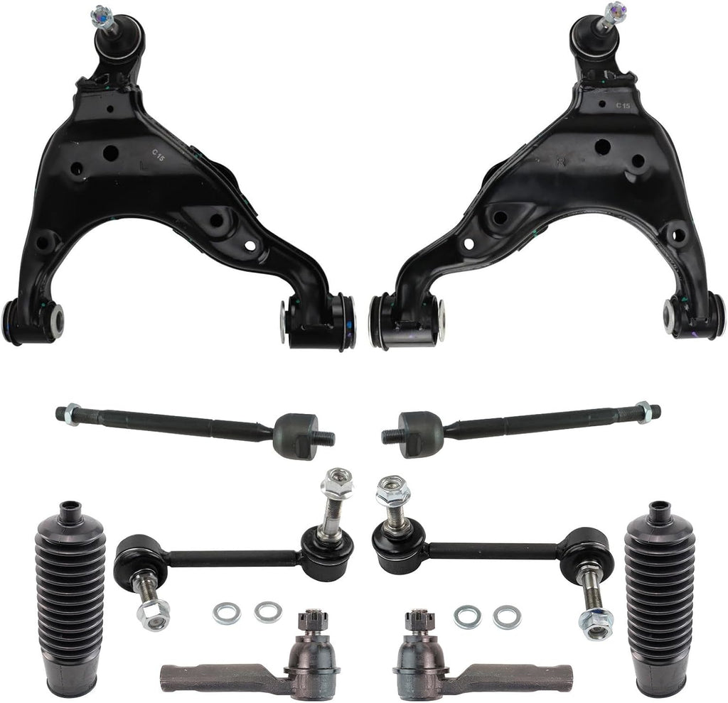 TRQ Front Steering & Suspension Kit Control Arm with Ball Joint Steering