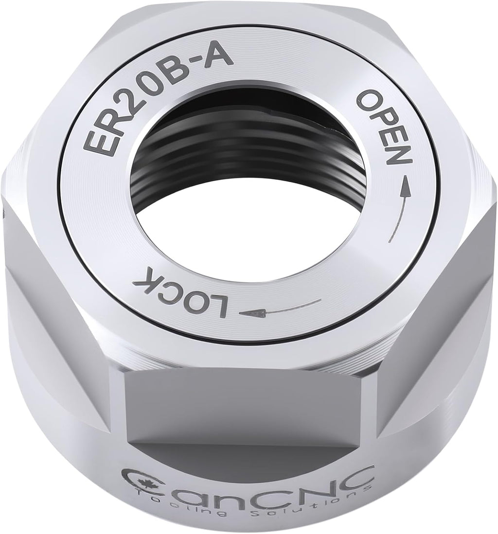 CanCNC ER20 Ball Bearing Collet Chuck Nut, Hex, 0537-2000