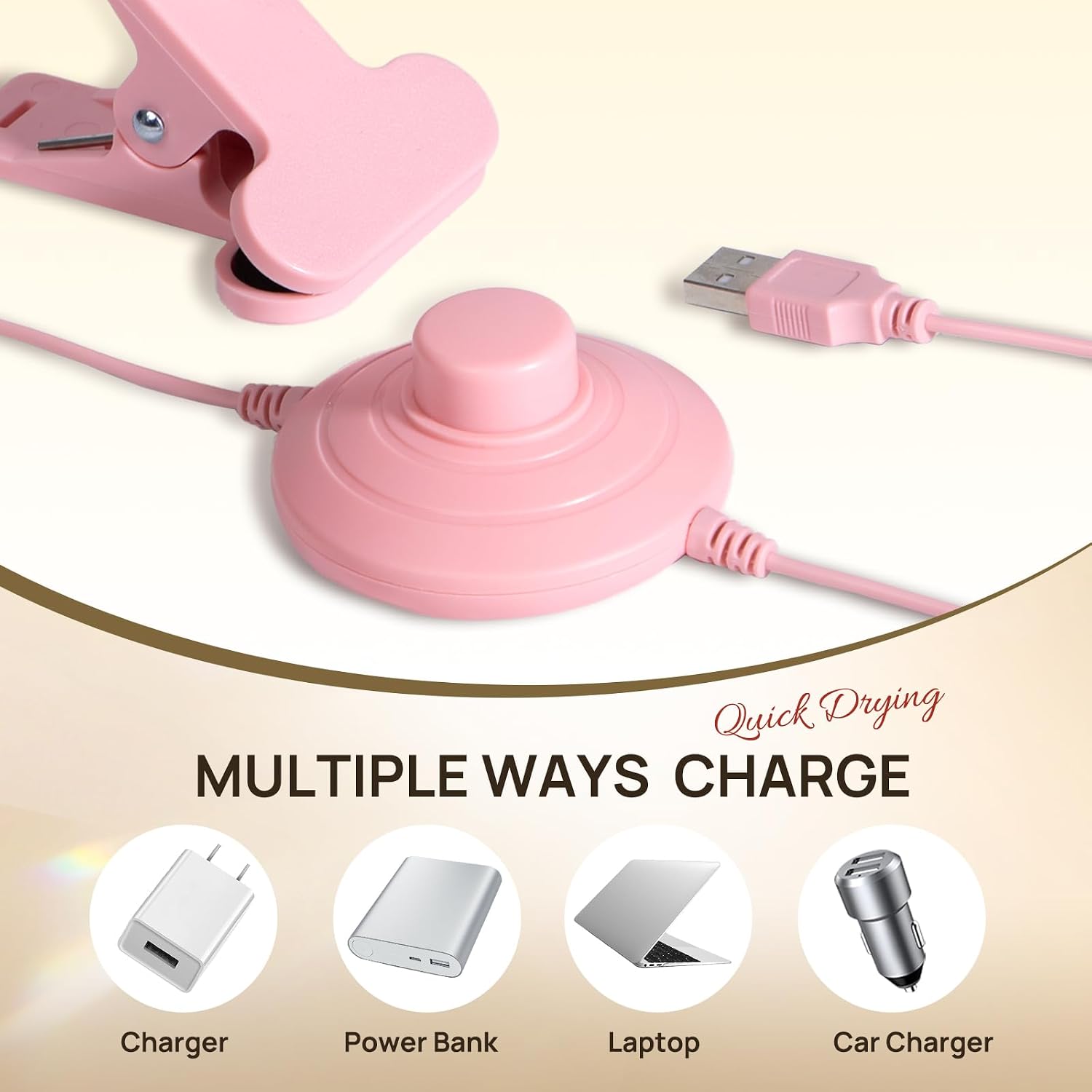 UV Nail Lamp, UV Light for Gel Nails, LED Flash Cure Light | Foot Pedal Gooseneck UV Lamp, Mini Nail Dryers with