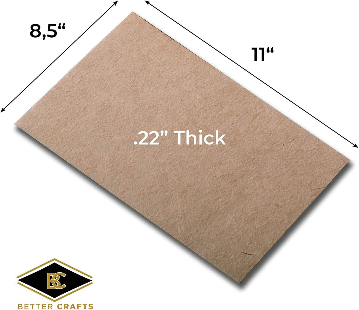 Chipboard Cardboard Sheets - Medium Weight - 100 Per Pack. (8.5 x 11)