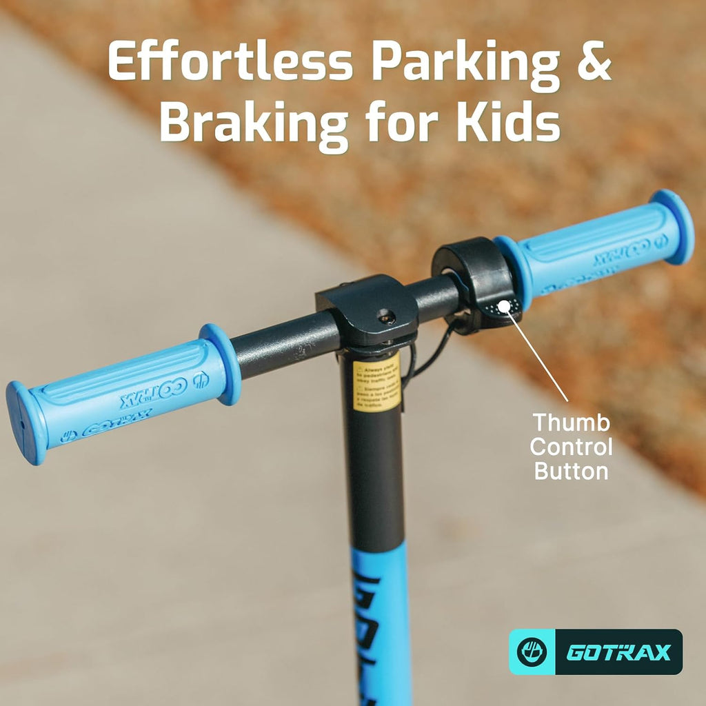 Gotrax Electric Scooter for Kids 6-12, Max 3.75 Mile & 7.5Mph,Thumb Control