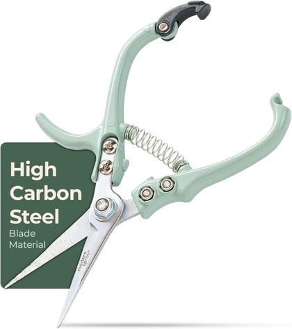 Pruning Shears - Herb Snipping Scissors- Lightweight Gardening Tools W/Easy Lock - Flower Cutter Garden Shears - Gift