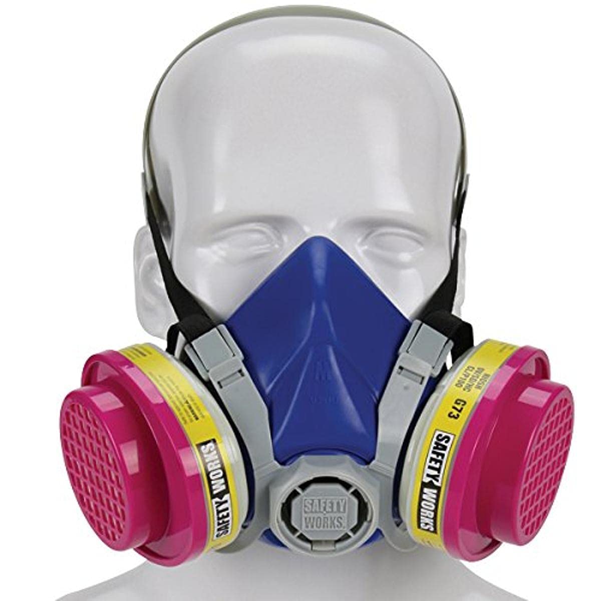 SWX00320 Multi-Purpose Respirator Half-Mask Niosh Ov/AG/P100, Grey/Blue