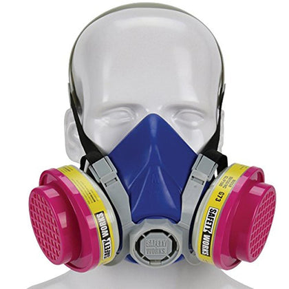 SWX00320 Multi-Purpose Respirator Half-Mask Niosh Ov/AG/P100, Grey/Blue