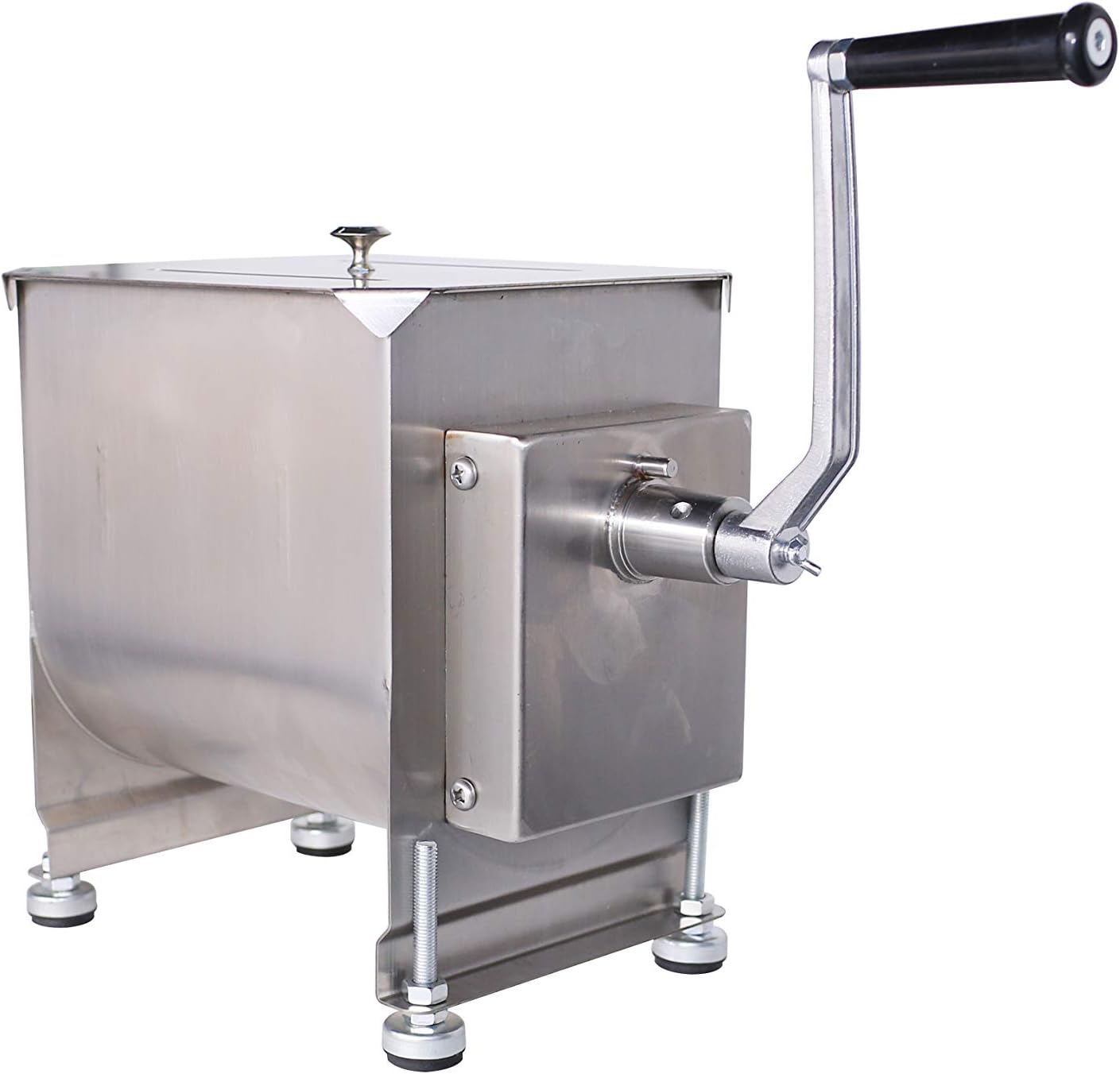 CMI Commercial Stainless Steel Manual Meat Mixers with lid,35Lb/20L Tank,(Mixing Maximum 35-Pound for Meat),Sausage
