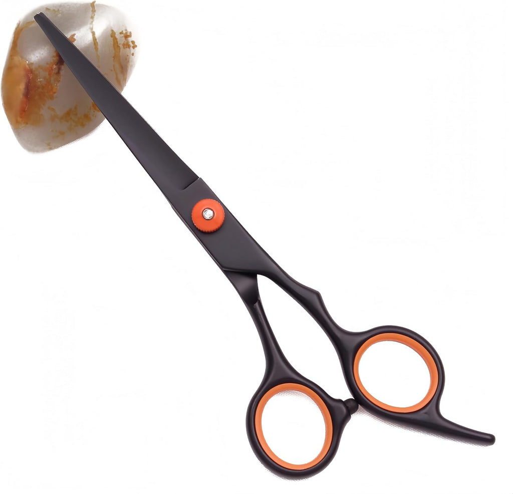 6" Professional Hair Cutting & Thinning Shears Set with Straight Razor | All-in-One Complete Scissors Kit with Hair