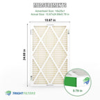 16x25x1 Air Filter 4 Pack, MERV 11 Dust & Pet Dander Defense
