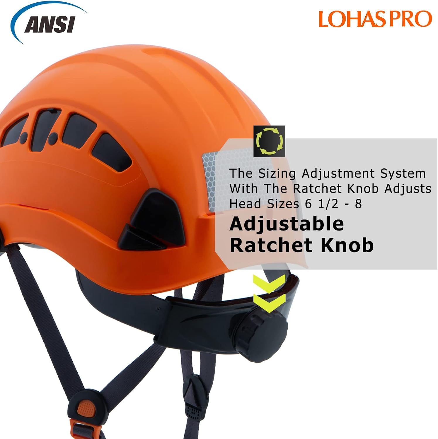 Hard Hats Construction Safety Helmet ANSI Z89.1 Approved OSHA Hardhat, LOHASPRO Vented Men Worker Orange Hard Hat