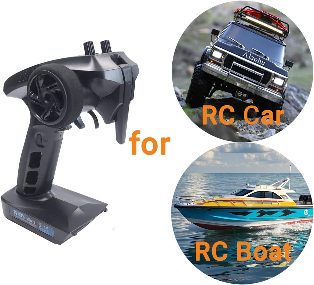 FS-GT5 6CH Transmitter and FS-BS6 Receiver for RC Cars Boats Flysky | Gyro Receiver 6 Channels 2.4GHz AFHDS2A Radio