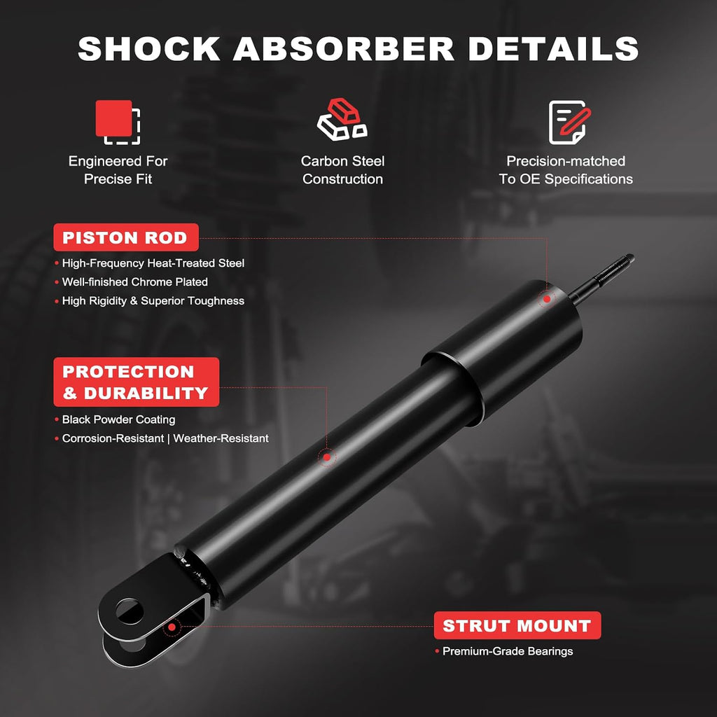 SCITOO 4pcs Front Rear Shock Absorbers Replace for Hummer H3
