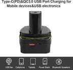 2 Pcs DM18RL Battery Adapter Compatible with Dewalt 20V & Mil 18V Batteries