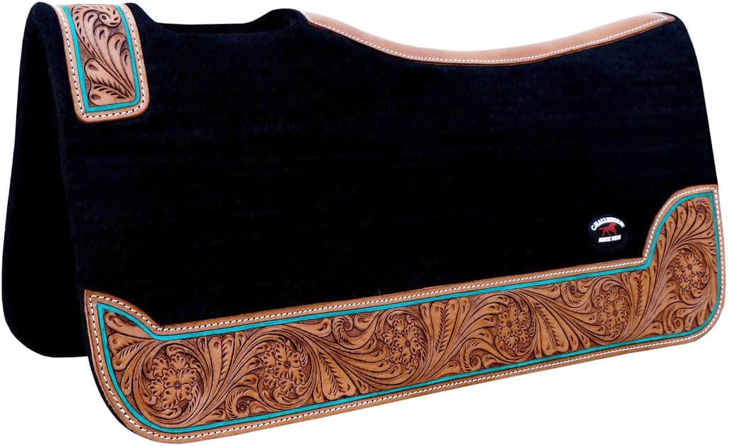 Horse 32"x30" Western Contoured Wool Felt Therapeutic Saddle Pad 39254