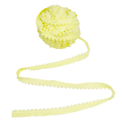 11 Yards Pom Trim Ribbon, Wide Pom Ball Fringe Trim Ribbon Sewing Accessory DIY Crafts for Home Curtain Clothes