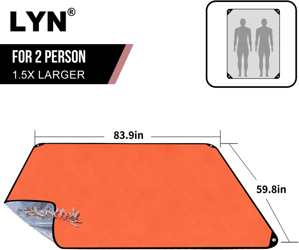 Heavy Duty Emergency Blanket Survival Gear Waterproof Insulated Blanket Emergency Tarp for Camping, Hiking, Bushcraft