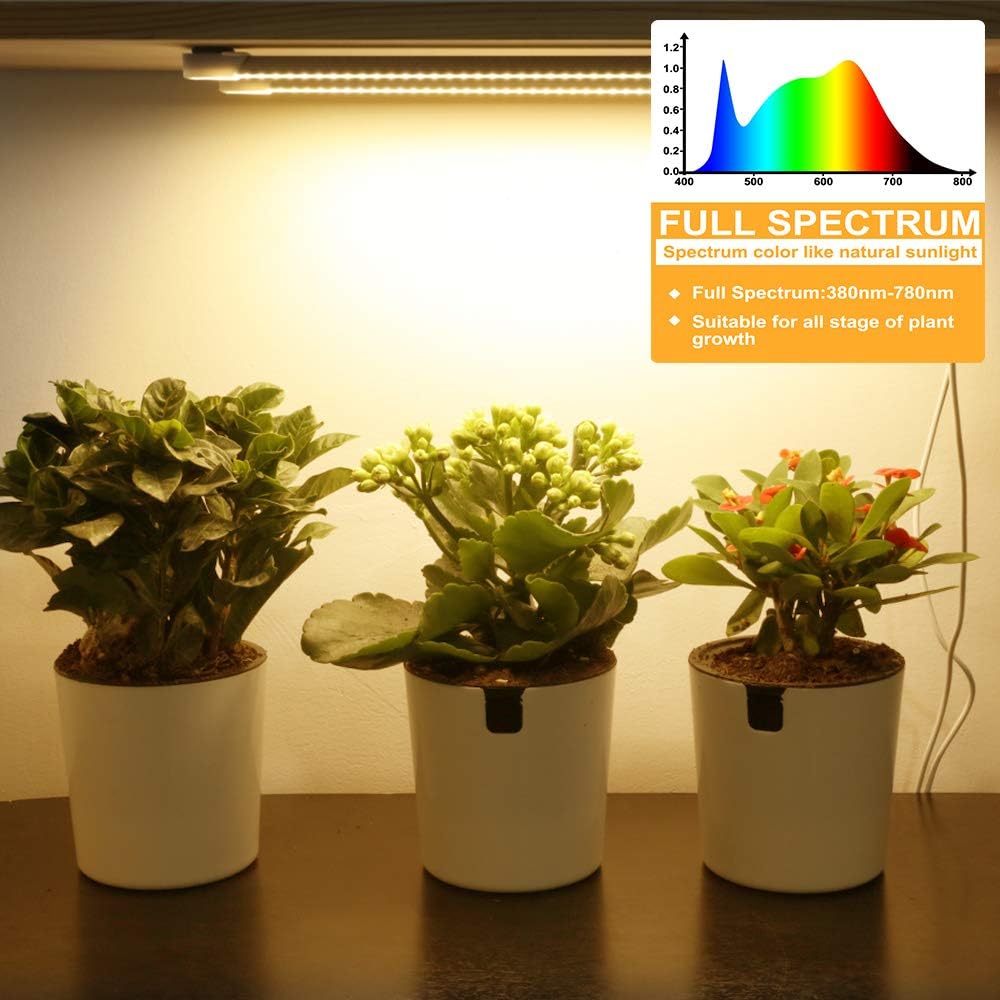 LED Plant Grow Light Strip Full Spectrum for Indoor Plant with Timer | LED Plant lights for Under Shelf Cabinet, 4