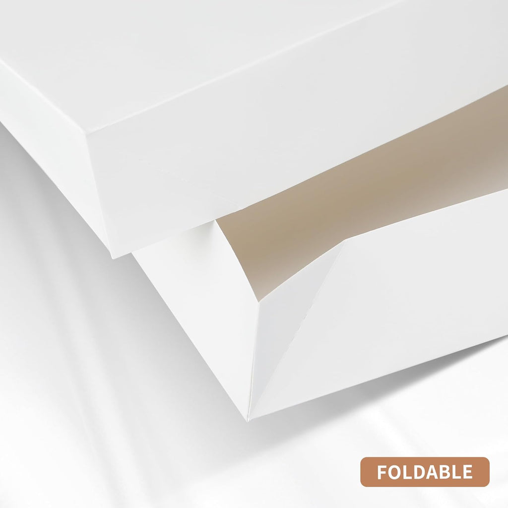 12 Pack White Gift Boxes with Lids,Assorted Sizes Shirt Present Box