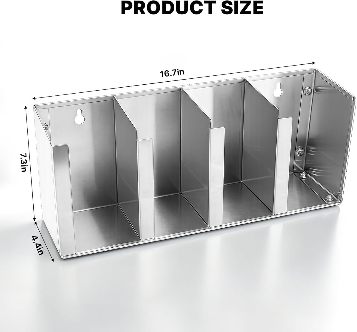 Stainless Steel Cup Dispenser, 4 Compartments Cup & Lid Holder