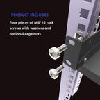 2 Pack of 1U Vented Cantilever Server Rack Mount Shelf 6" Deep