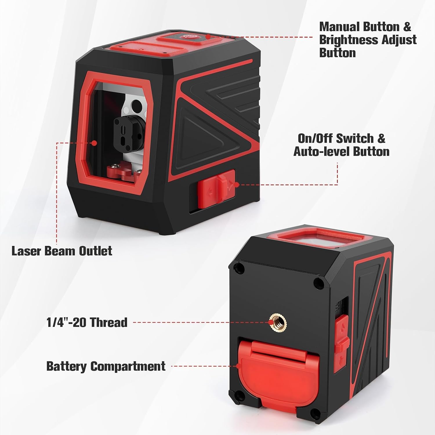 Laser Level with Tripod, 100 feet Green Cross Line Self Rotary Leveling Laser Level, Vertical and Horizontal Line