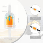 20 Pack 1/4 & 5/16 Inch Inline Fuel Filter with Magnet