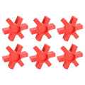 uxcell 6pcs L150 Jaw Coupling Insert, Urethane Flexible Solid Type Jaw Coupling Center Insert for L Jaw Coupling L-Jaw Coupler Set, Red