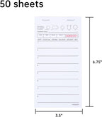 Guest Check Pads Total 1000 Sheets Waitress Notepad (20 Pads)