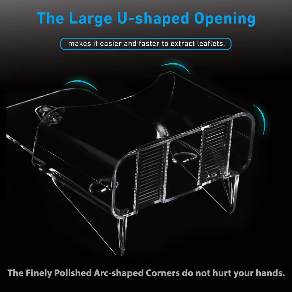 Acrylic Brochure Holder 4 Inches , Clear Flyer Sign Holder, 2 Pack