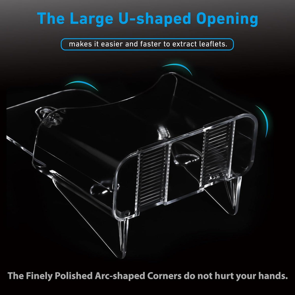 Acrylic Brochure Holder 4 Inches , Clear Flyer Sign Holder, 2 Pack