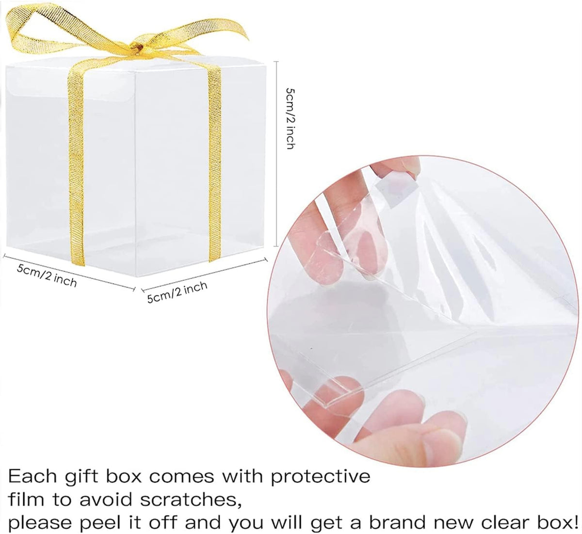 Clear Candy Gift Box,30 Pack Empty Clear PVC Plastic Boxes Gift Boxes for Party Favors, Wedding, Birthday Presents