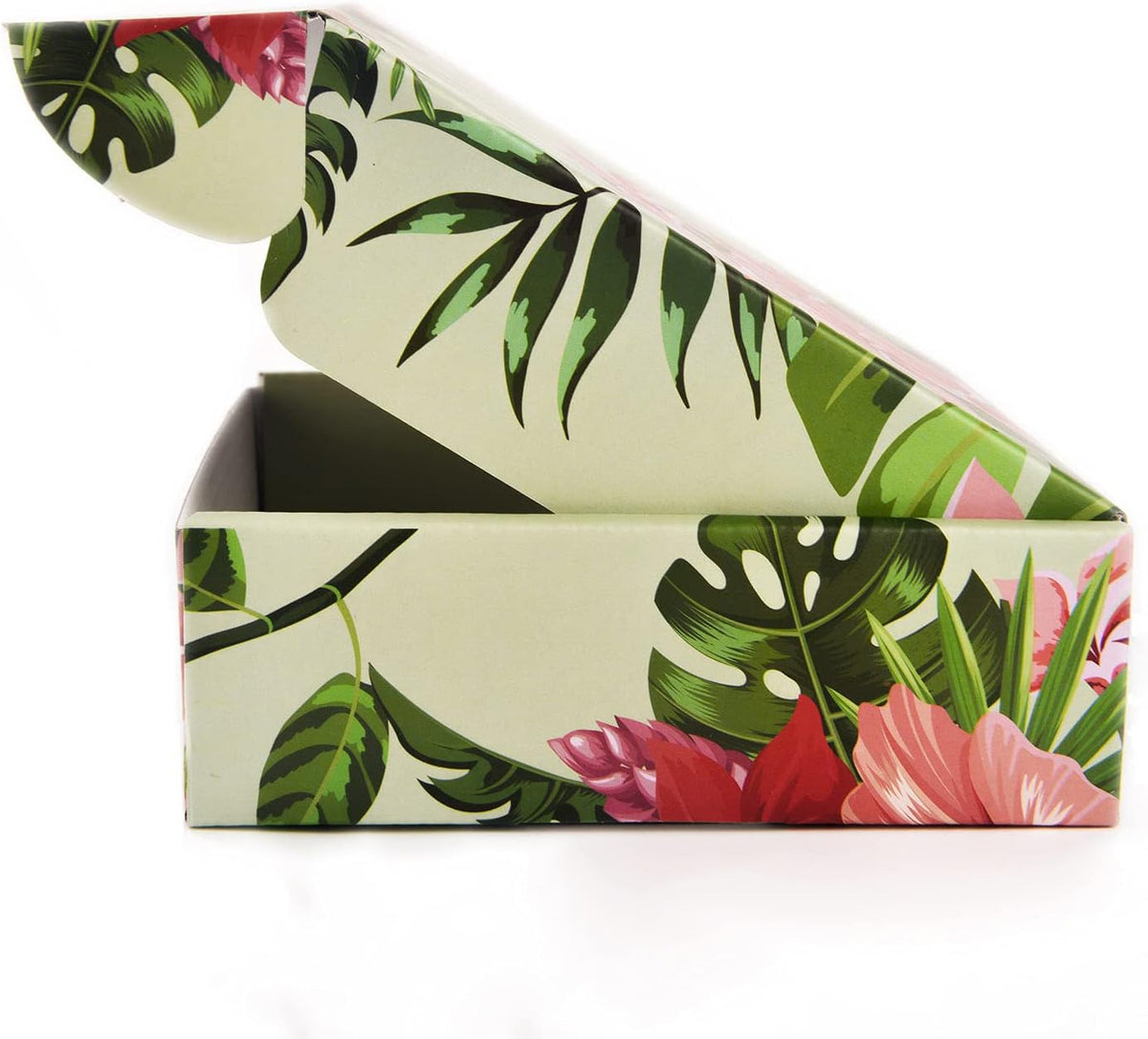 Small Shipping Boxes For Small Business Hawaiian Flower Floral 25 Pack, 6x6x2in Recyclable Small Cardboard Boxes For