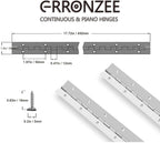 2PCS Piano Hinge 18 Inch Stainless Steel Continuous & Piano Hinge
