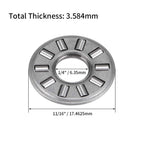 uxcell TC411 Thrust Needle Roller Bearings with Washers 1/4" Bore 11/16" OD 5/64" Width 5pcs