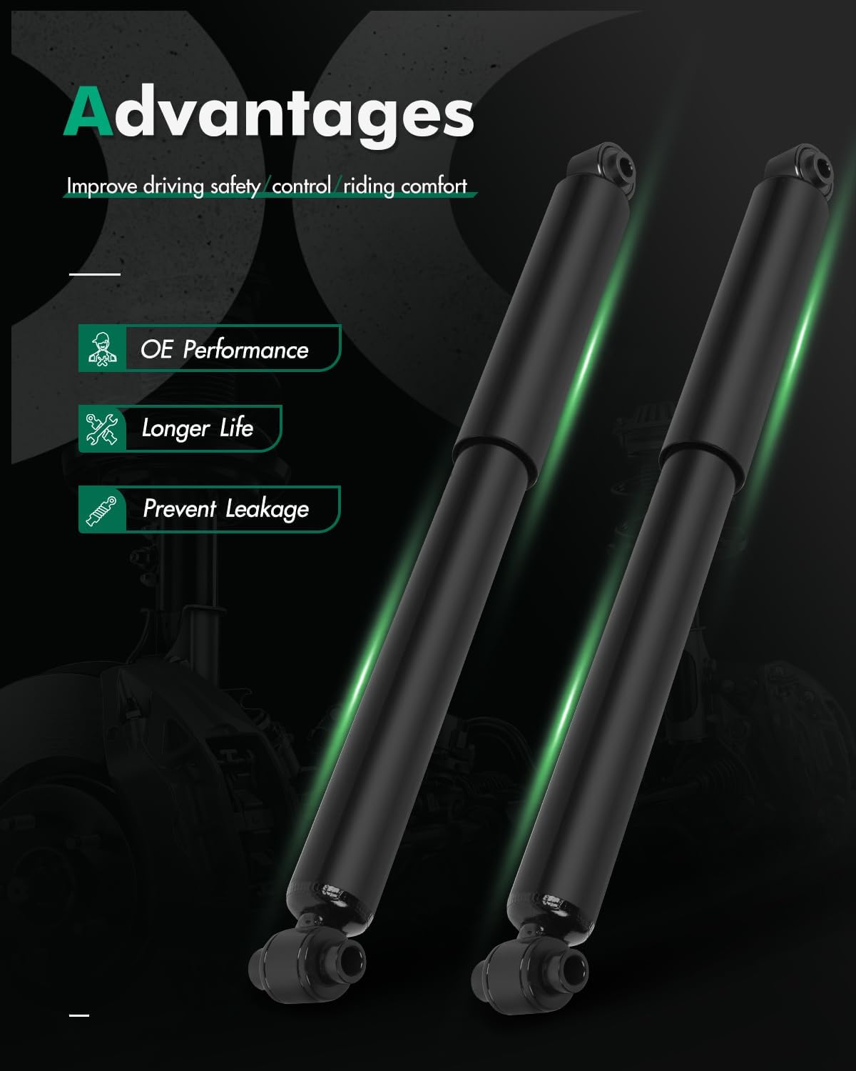 SCITOO Rear Shocks 2002-2009 for Chevrolet Trailblazer 2PCS