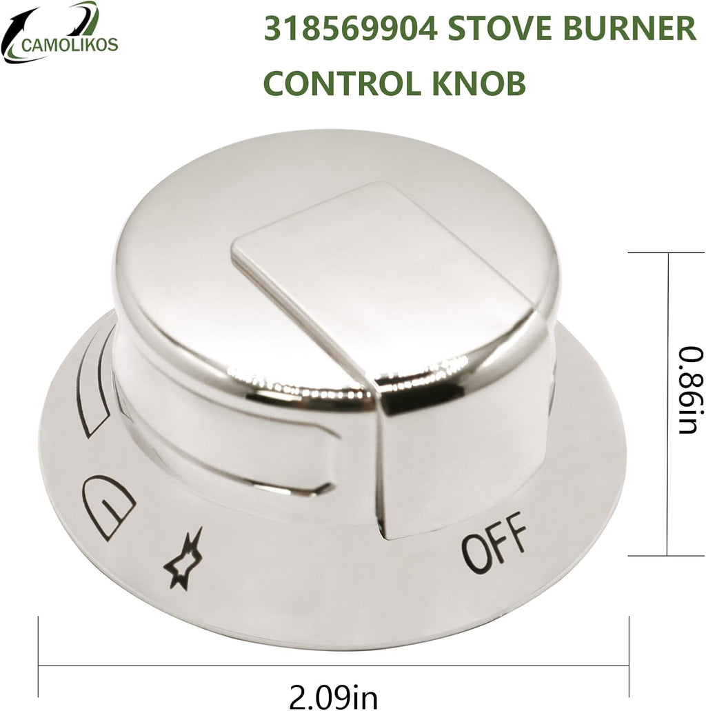 318569904 Range knob cooktop Burner knob Compatible with Electrolux Frigidaire Replace PD00061227 3514026 AP5809436 PS9495257 EAP9495257