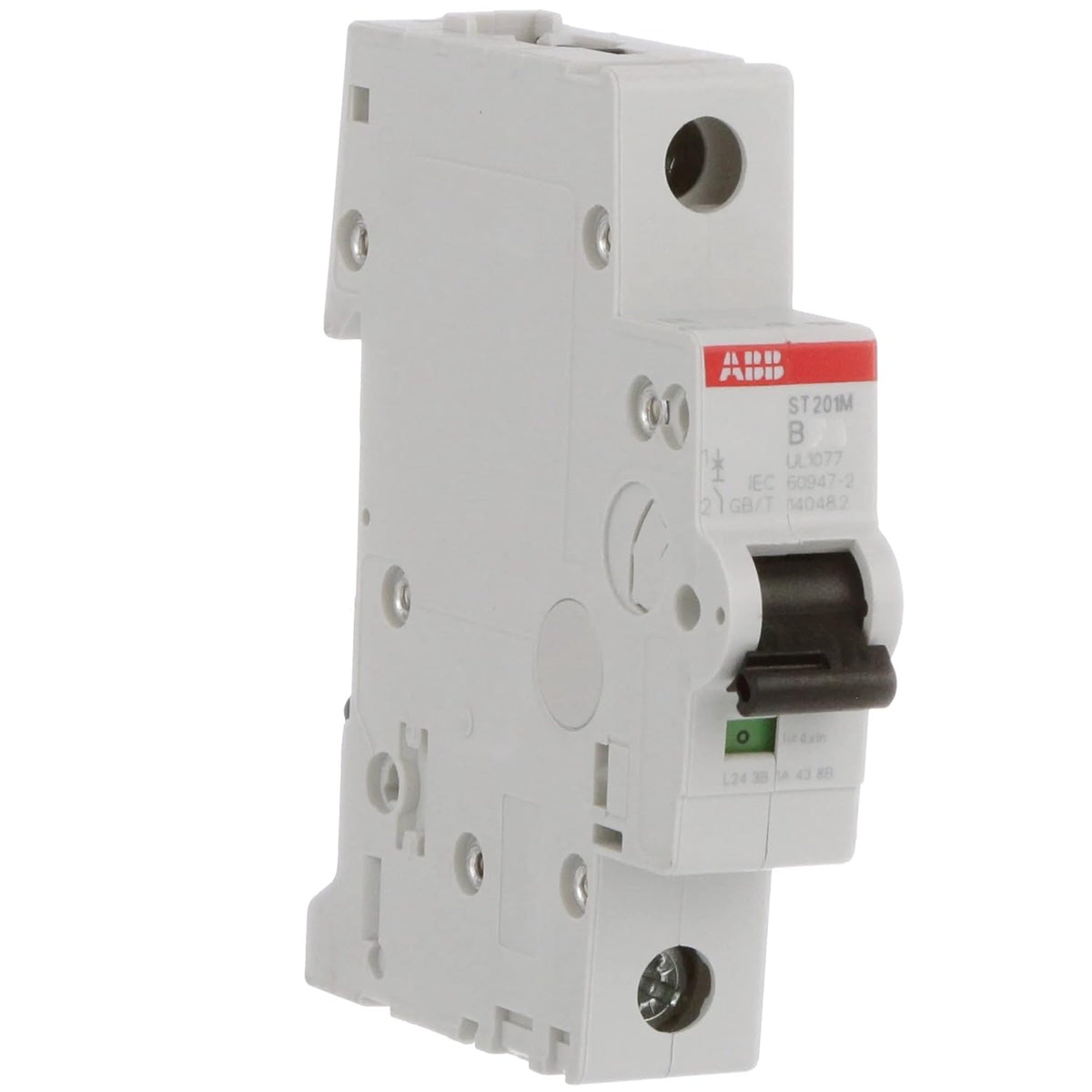 ST201M-B2, Circuit Breaker,Miniature,DIN Rail Mount,B Curve,1 Pole,2A