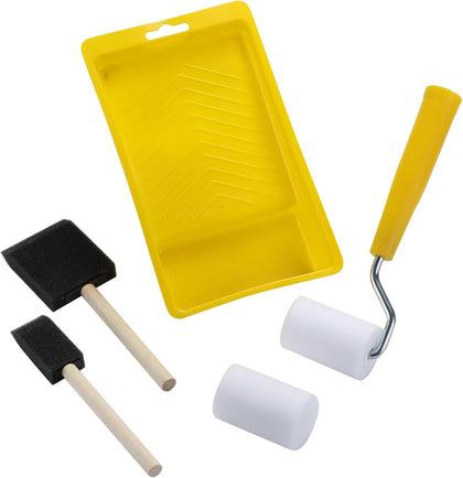 Paint Roller, Sponge Paint Brushes, High-Density Foam Refill 2", Small Finest Finish Paint Roller Kit for Chalk