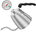 Gooseneck Kettle with Thermometer - 40oz Premium Stainless Steel Pour Over Coffee Maker Kettles, Stove Top