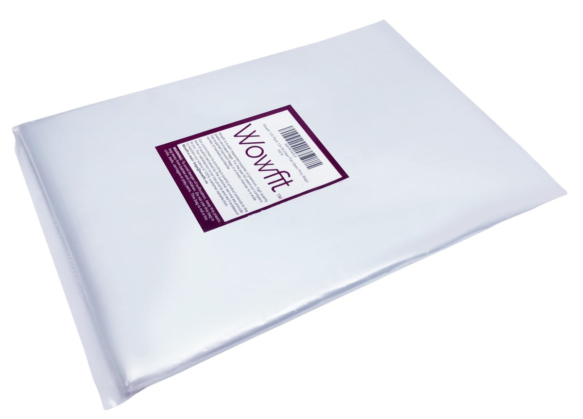 100 CT 12x18 1.1 Mil Clear Plastic Bags, Flat Open Poly for Bread