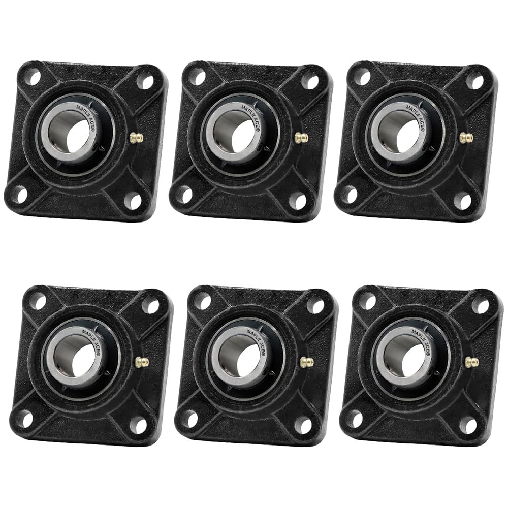 MAPLE ACE UCF201-8 Square Flange Bearing 1/2" Bore Self-Aligning (Qty 6)