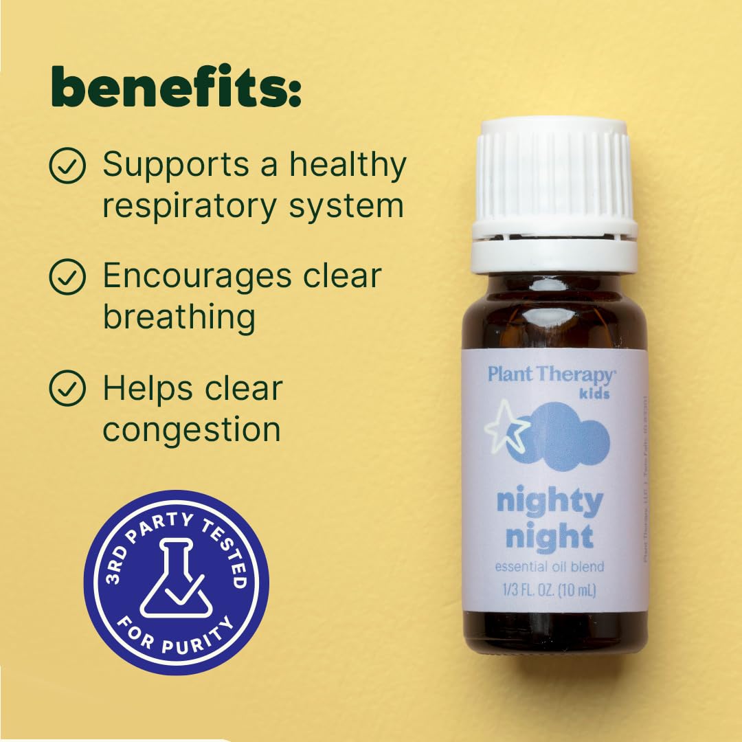 Kids Nighty Night Essential Oil Blend for Sleep, 10 mL (1/3 oz), 100% Pure, Undiluted, Natural Aromatherapy