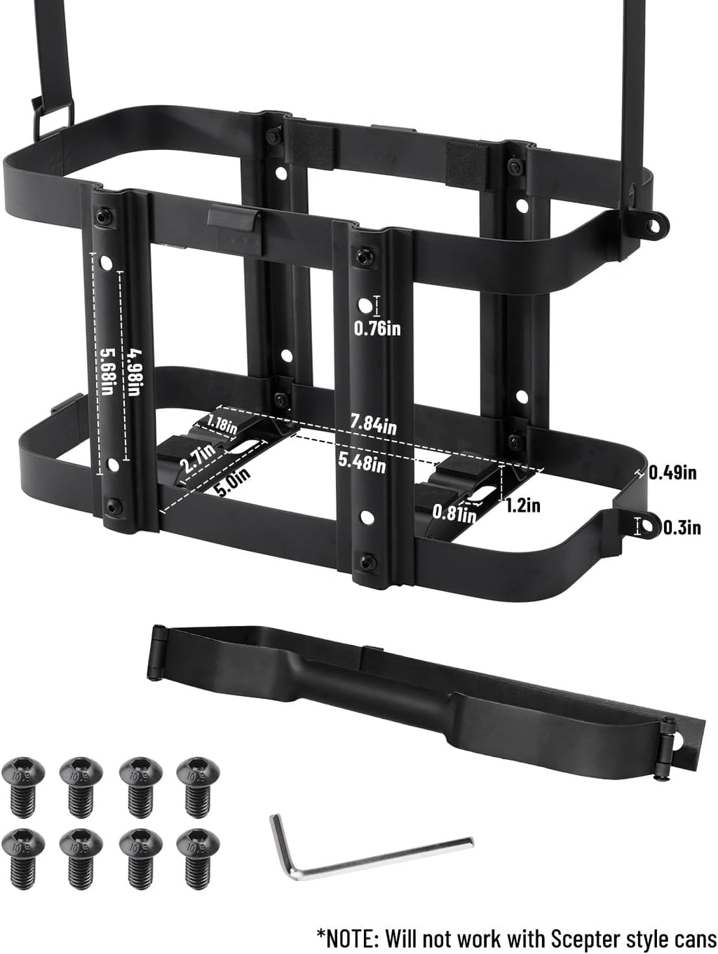 Jerry Can Holder Mount | 5 Gallon / 20 Liter Steel Jerry Can Bracket Mounts
