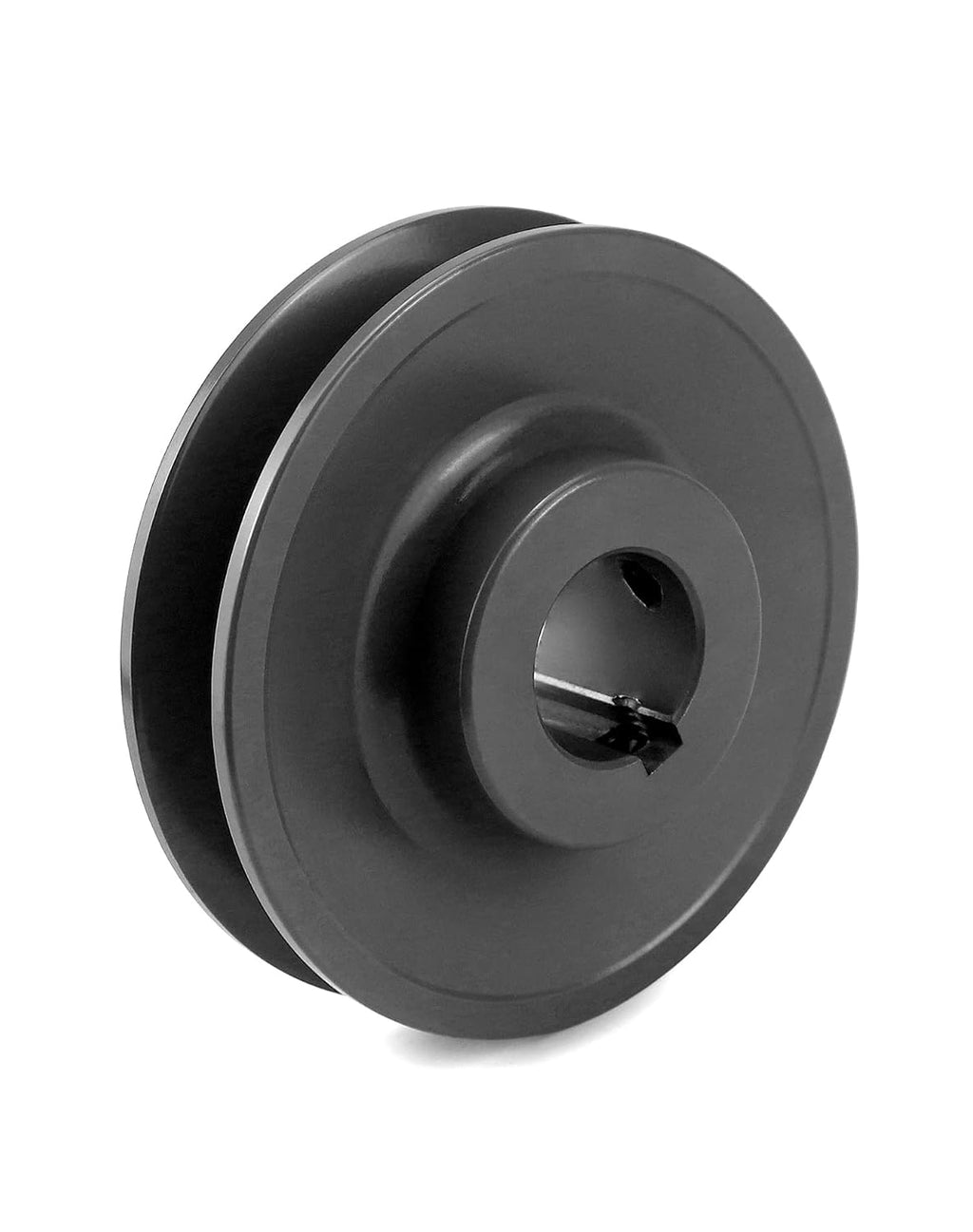QWORK BK401 V-Belt Pulley 1" Bore, Cast Iron Single Groove Web Sheaves, 3.95" Outer Diameter, 6330 RPM, High Wear and Galling Resistance A Belt Section